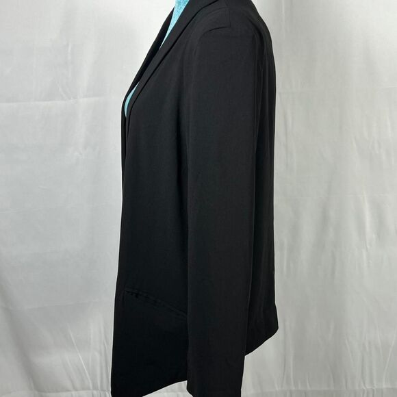 NWT Cartonnier Anthropologie Black Drape Waterfall Blazer (Size S) boho work - Picture 2 of 7